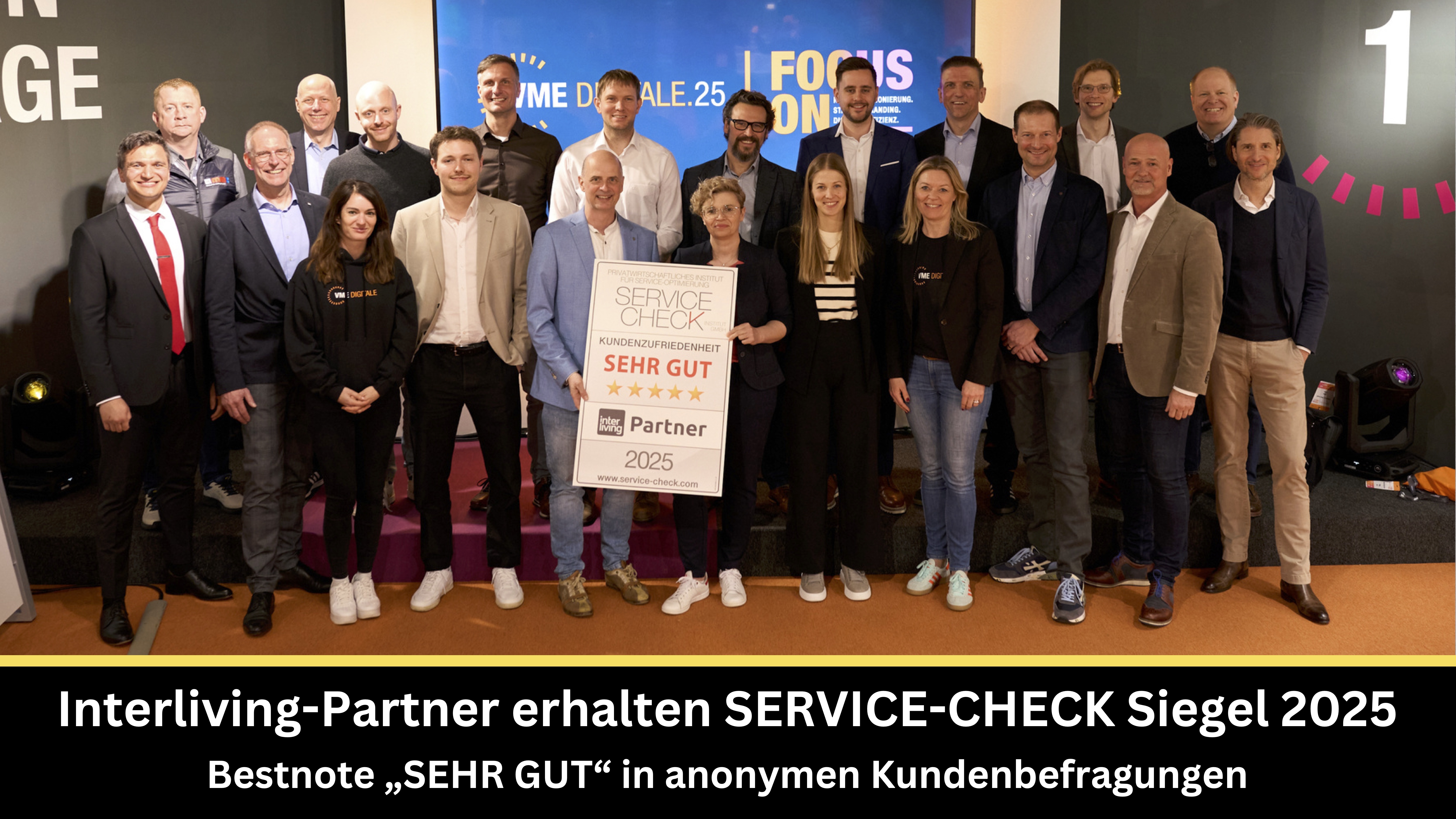 Feierliche Auszeichnung der Interliving-Partner auf der VME Digitale.25 